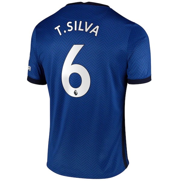 Camiseta Chelsea NO.6 T. Silva Replica Primera Ropa 2020/21 Azul